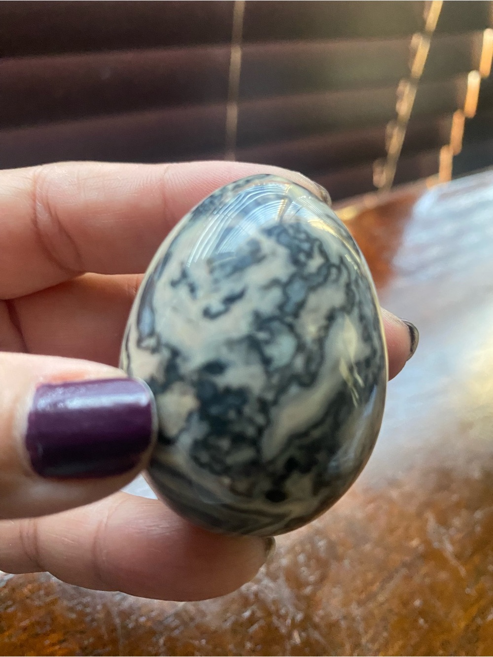 Polished Agate Crystal Egg